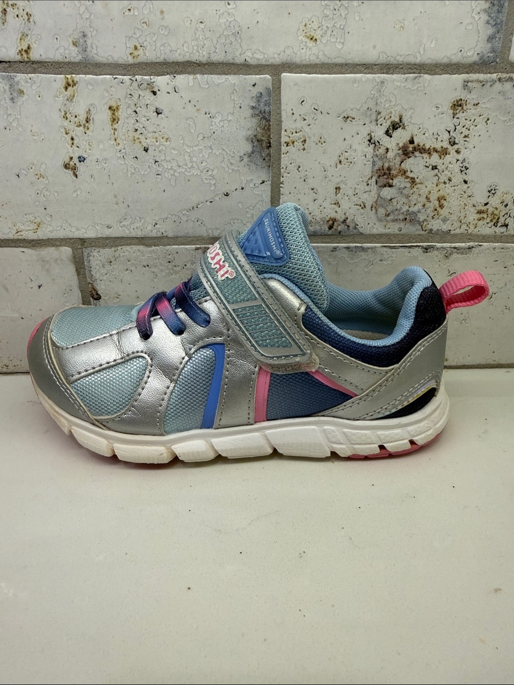 Tsukihoshi Silver Sky Sneakers Girls Size 11 Silver Pink Blue Athletic Shoes - Picture 3 of 12